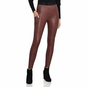 BCBGMAXAZRIA Andrei Brown Faux Leather Leggings XS